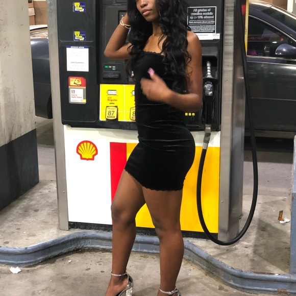 Slim Black Velvet dress in size small. - Picture 3 of 3